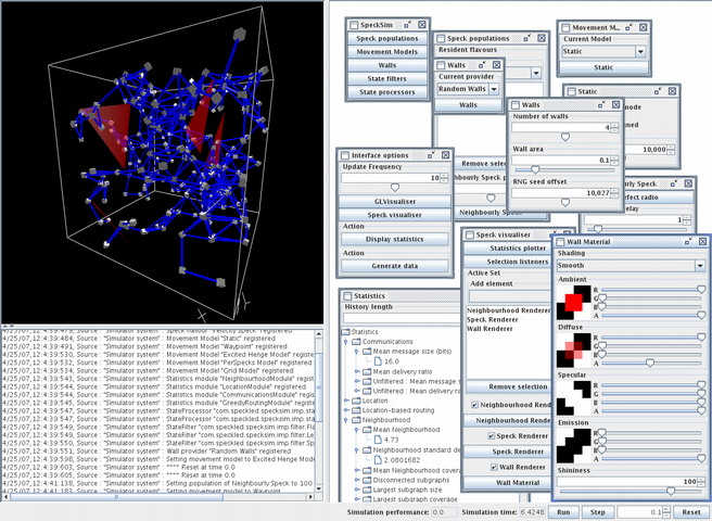 The SpeckSim interface